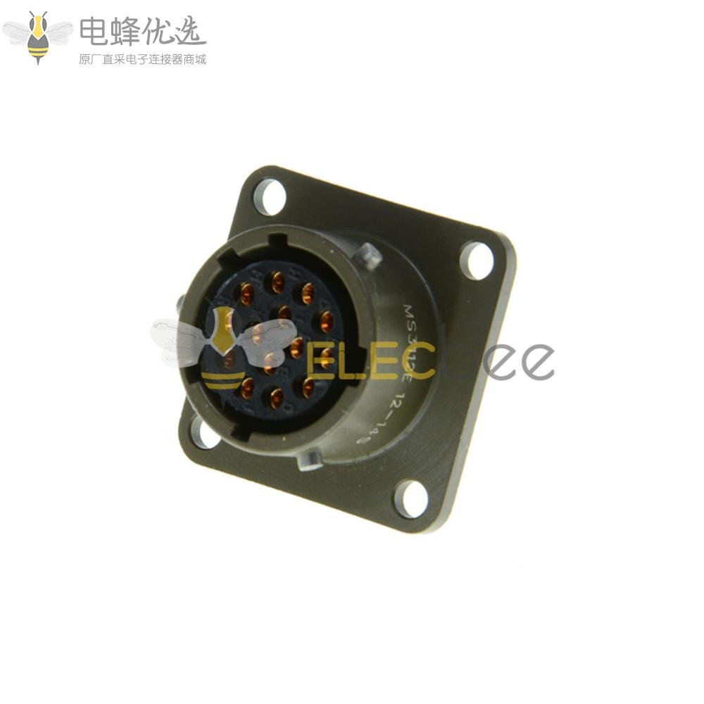 26482连接器14芯孔式方形法兰板端母插座12号壳体