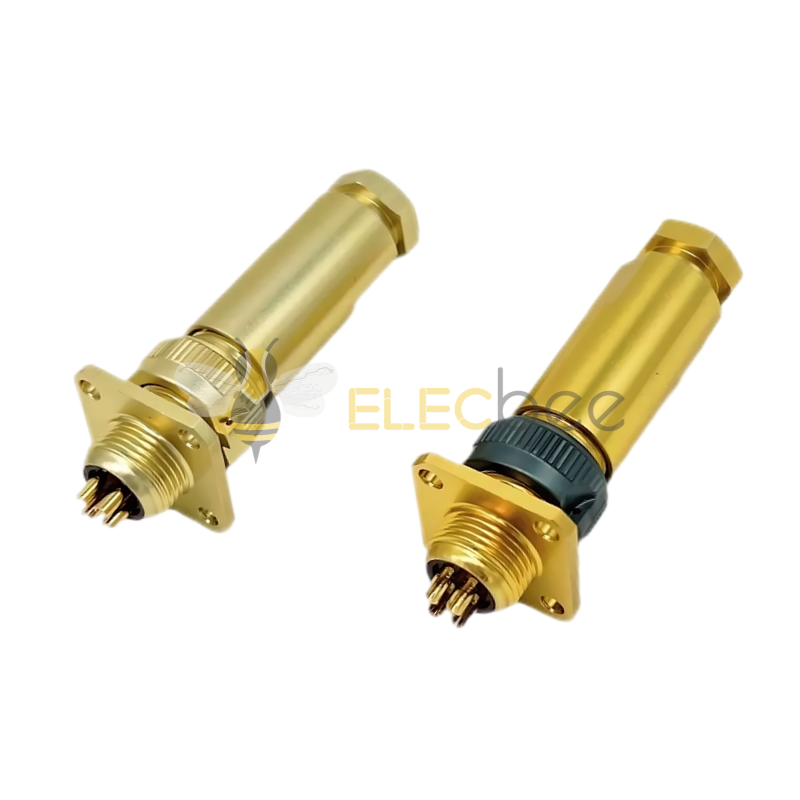 PC-4ZPJ系列对接款连接器4芯螺纹插头插座线缆接插件