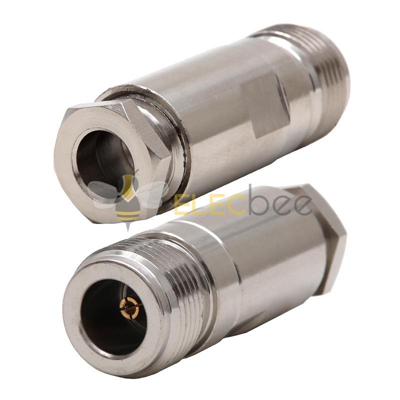 N-K-5全铜射频连接器N型 L16母头装接式五件套接50-5/LMR300线
