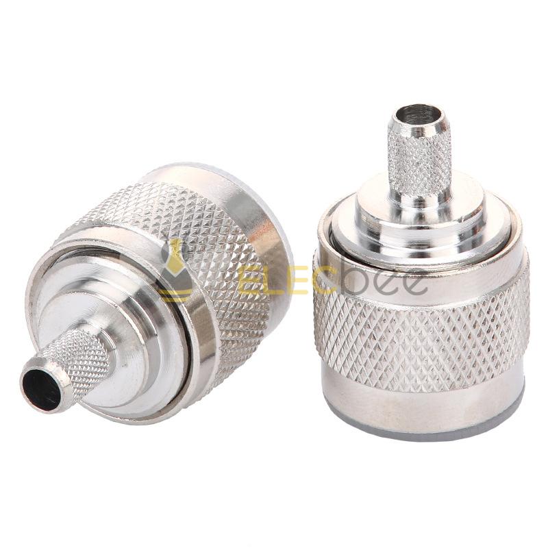 N-J-5厂家射频连接器 N型公头50-5压接天线接头适用RG6 LMR300线缆