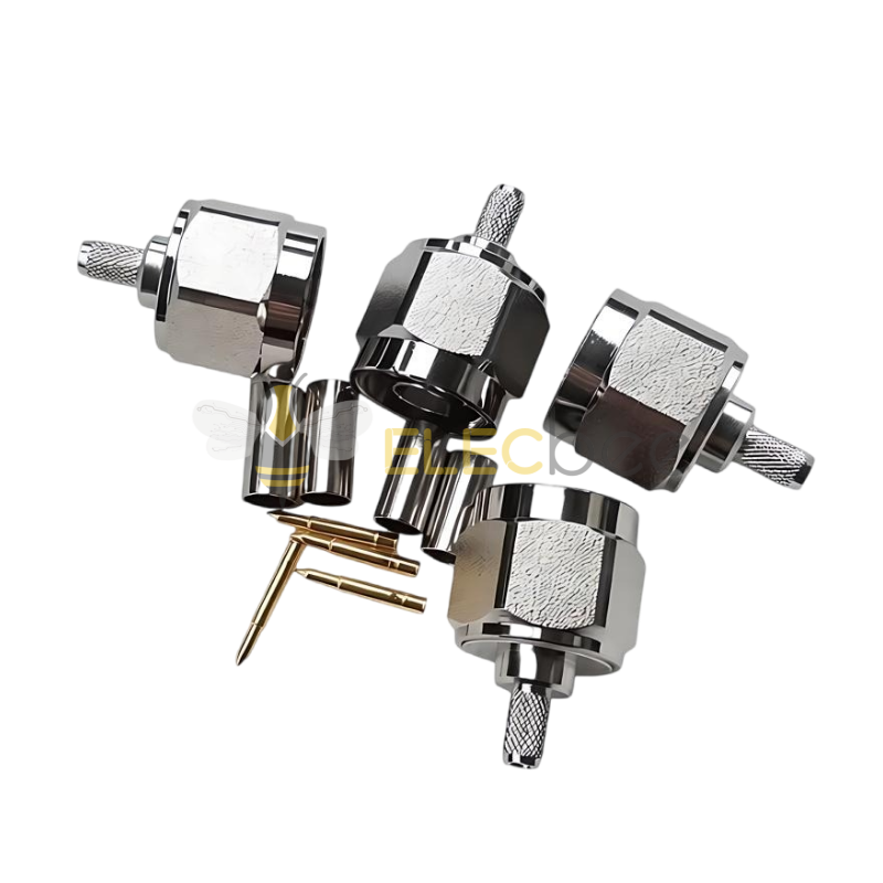 N-C-J-3公头内螺内针50-3压接型RG58/142/400同轴线用射频连接器