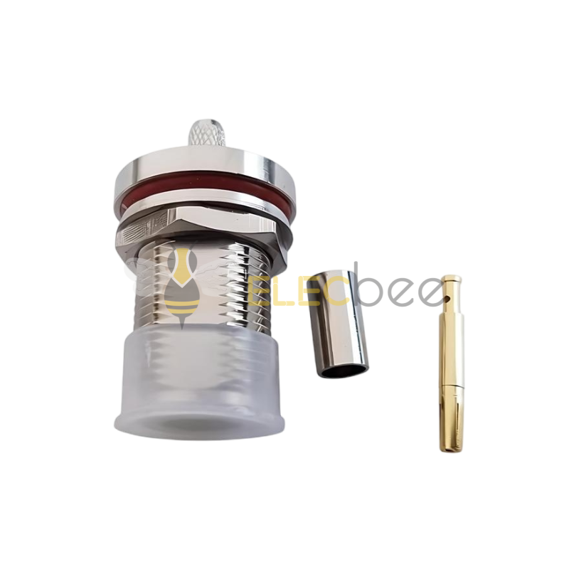 N-KY-3加强款射频N母头50欧加长型N-KY-3 带螺母防水垫片适配RG142/400