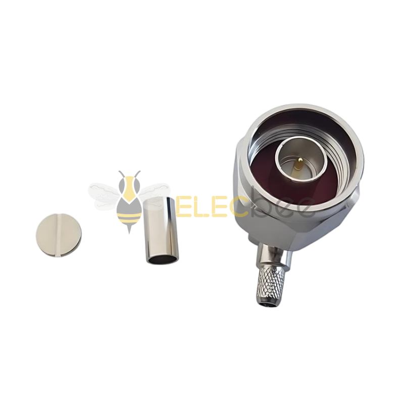 N-C-JW-3射频接头高频N公头弯头内螺内针50-3可接RG400 RG142直头