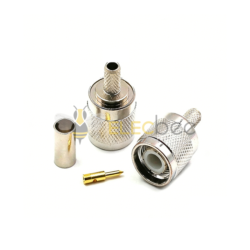 全铜射频焊接头 TNC-KY-3 大六角母头 RG58/RG142专用 50欧未做线