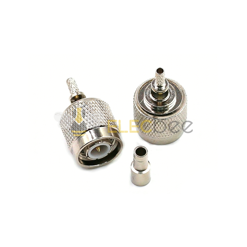 厂家射频同轴连接器 TNC-J-1.5 开窗式 TNC 公头压接 RG316 174 焊线