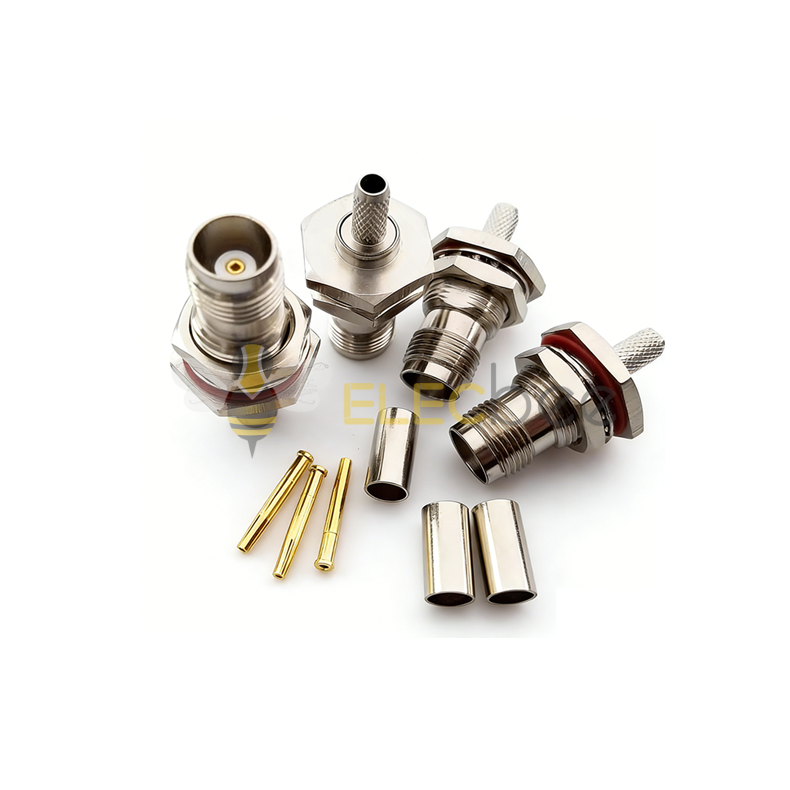 TNC-KY-3 单针母头射频连接器 全铜镀镍压接式 接RG58-3线