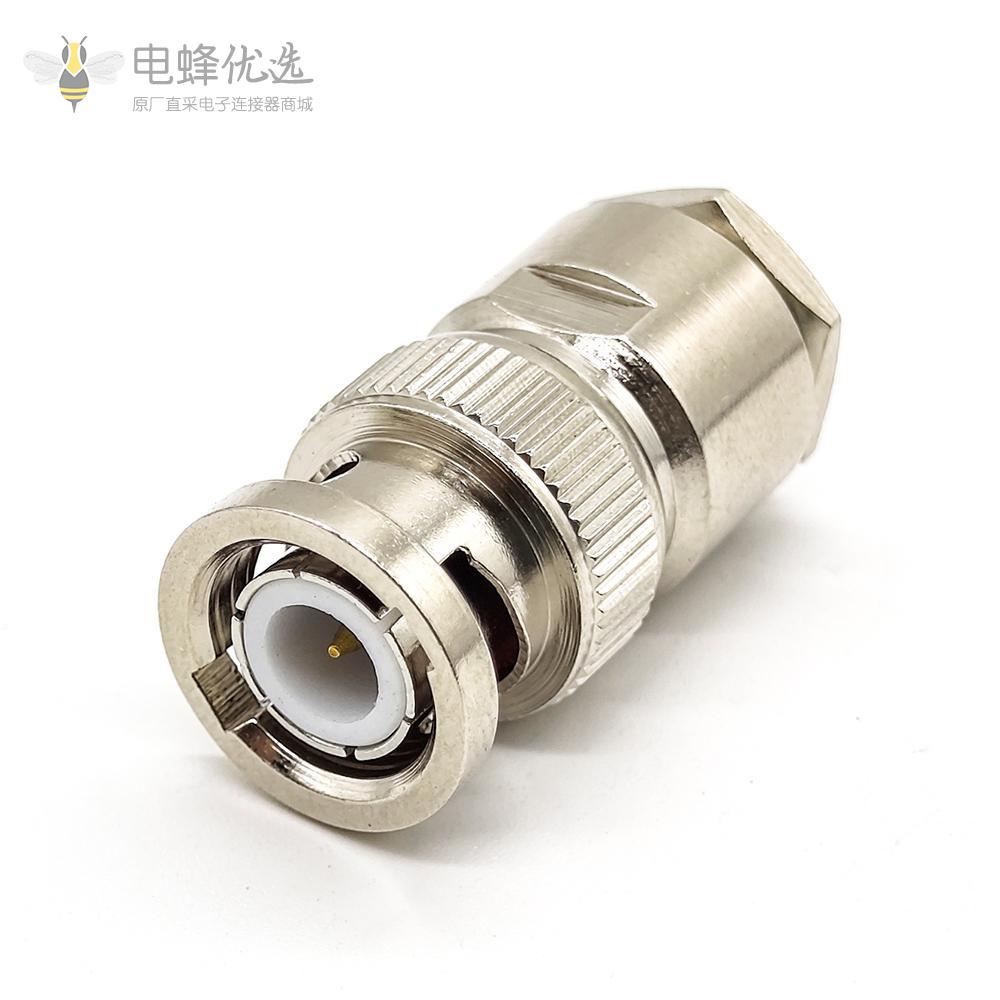 LMR300/5D-FB接线螺母锁紧BNC连接器公头直型