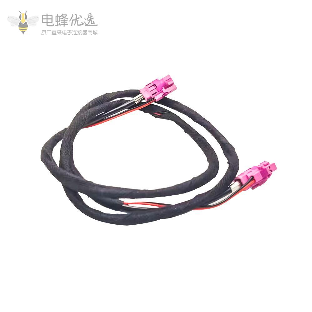 汽车LVDS接口HSD连接器生产厂家特供6芯H型母转母线1米