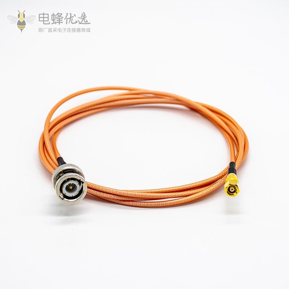 BNC公头直式转SMC公头直式同轴线缆接RG316