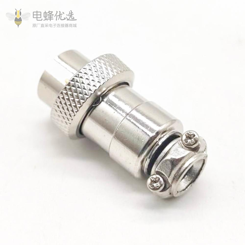 航空插头连接器GX16 8芯直式反装公头接线连接器