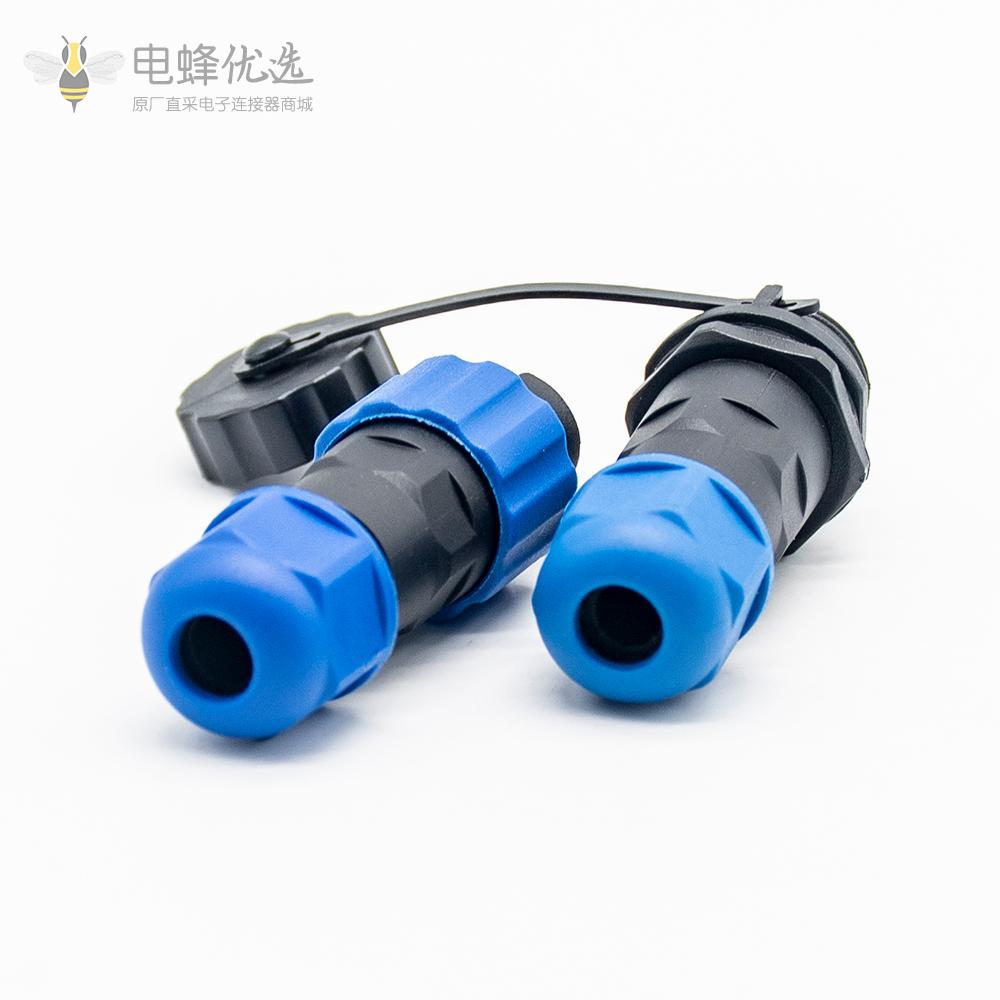 防水航空插头连接器 SP13 5芯电线线缆公插头+母对接插座5芯对接款