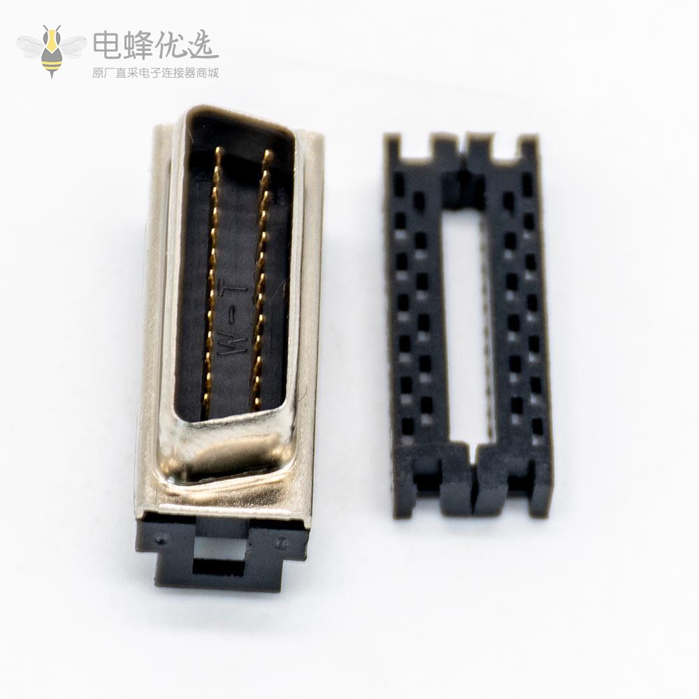 SCSI直插HPDB26芯公头刺破式插头连接器